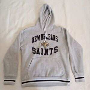 New Orleans Saints NFL Team Apparel Gray Hoodie S Fleece  Mens